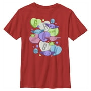 Boy's Star Wars: The Mandalorian Valentine's Day The Child Floating Candy Hearts Graphic Tee